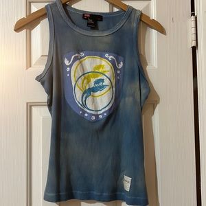 SOLD DIESEL Tank Top 
SOUVENIR Blue Embellished Fashion
Womens M